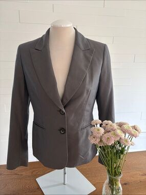 6 Nine West Classic Women's Gray Tailored Blazer